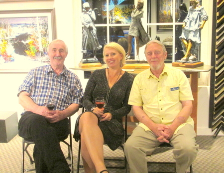 Andrew Kiss, Angela Morgan and I at the 421 Gallery Kelowna show,
